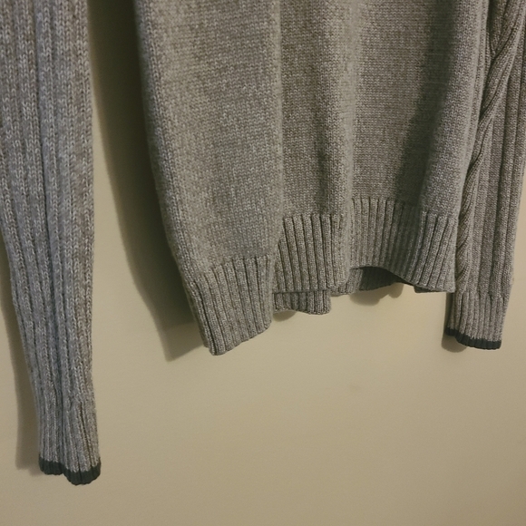Columbia | Men's Gray Quarter Zip Ribbed Sweater (Size Medium) - Picture 5 of 11